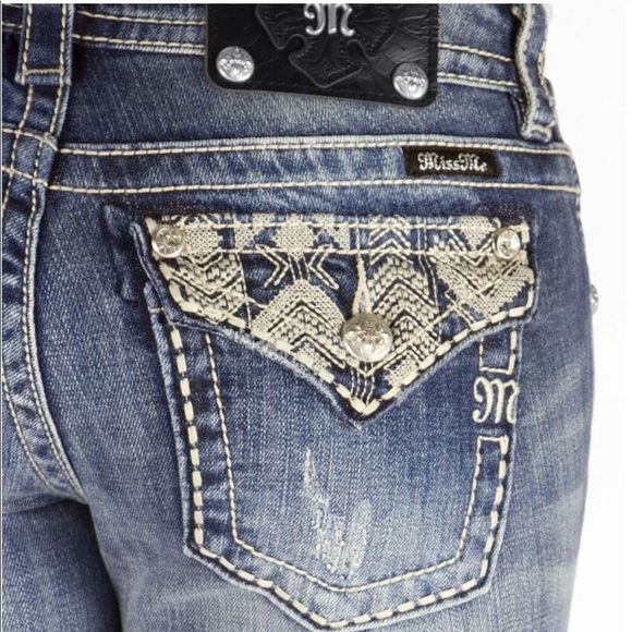Miss Me Aztec tribal signature rise bootcut jeans